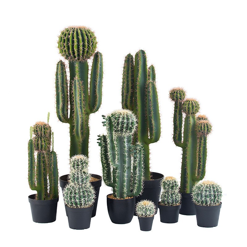 Wysokie wysokiej jakościniestandardowe ozdobne wielkości sztuczne kaktusy sztuczne rośliny kaktusowe